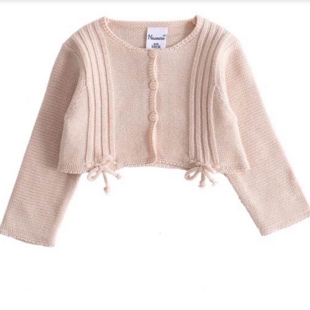 Newness Couture Lana Bolero Beige Cardigan 24mo